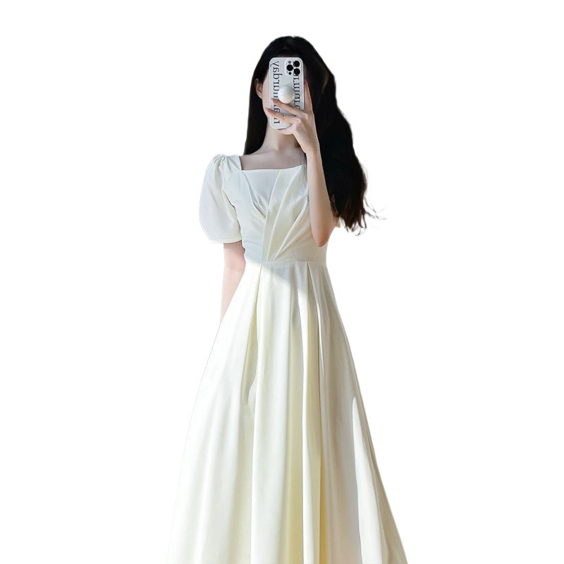连衣裙/长裙/连衣裙欧美/女装/衣服白底实物图