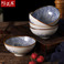 日式韵味复古六碗套装 高温釉下彩工艺 陶瓷餐具 送礼居家团购图