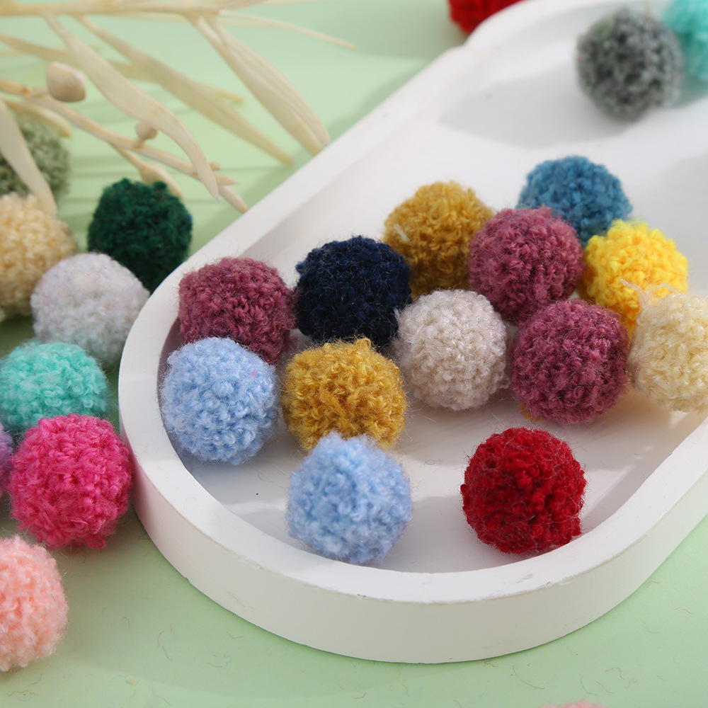 现货彩色羊羔毛绒球仿泰迪毛球 diy装饰挂件饰品配件服装辅料批发详情53