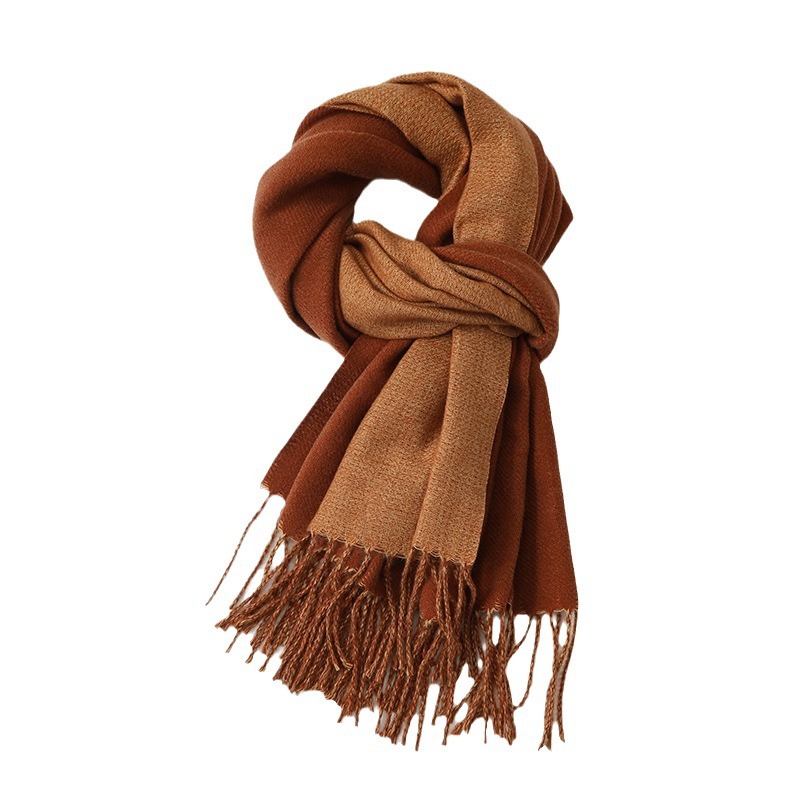 Cashmere Scarf Women's Winter Explosion Imitation Cashmere Scarf All Men's Shawl Korean Version Thickened Double-Sided Wool Scarf Item Picture