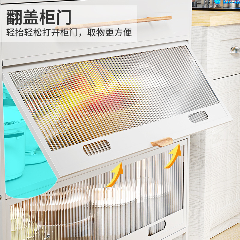 Wholesale Living Room Storage Storage Side Cabinet Cavity Plate Storage Shelf Can Be Moved Against The Wall Cabinet Kitchen Tableware Storage details Picture