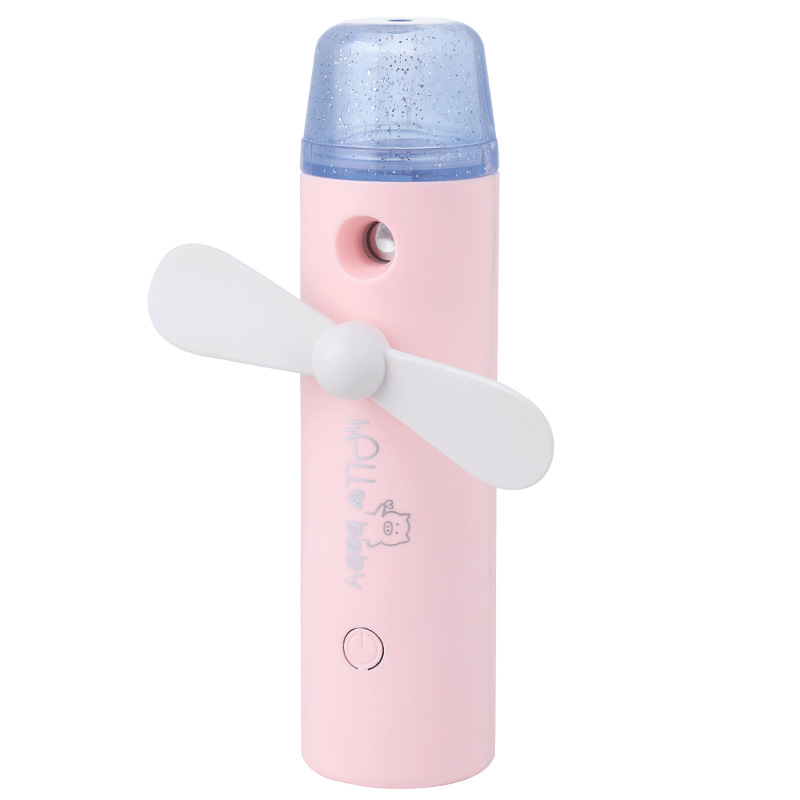 New handheld automatic spray fan, usb mini beauty humidifier, water replenishment device, strong wind force, student dormitory Item Picture