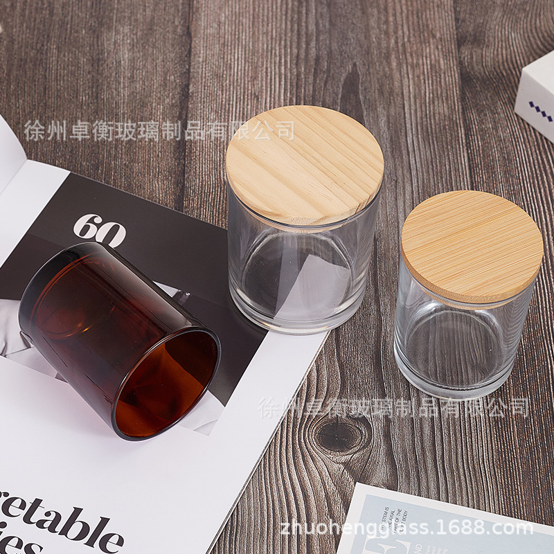 批发香薰蜡烛杯欧式简约玻璃烛台空罐蜡烛杯香薰玻璃容器烛台空杯