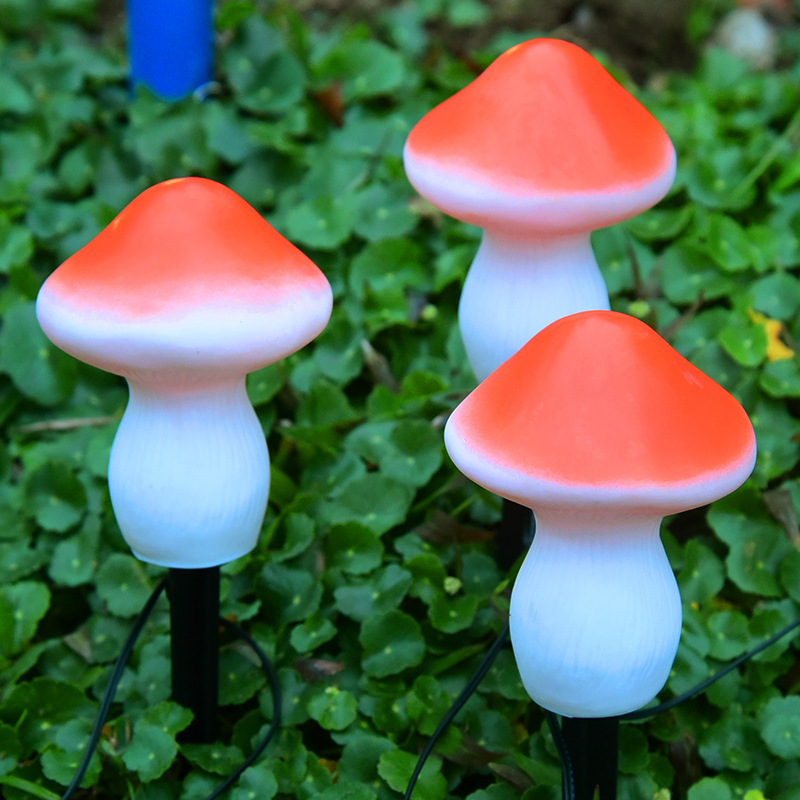 Cross-border new solar mushroom lamp, garden landscape lawn mushroom ground insert lamp, outdoor courtyard solar lamp Application Scenario
