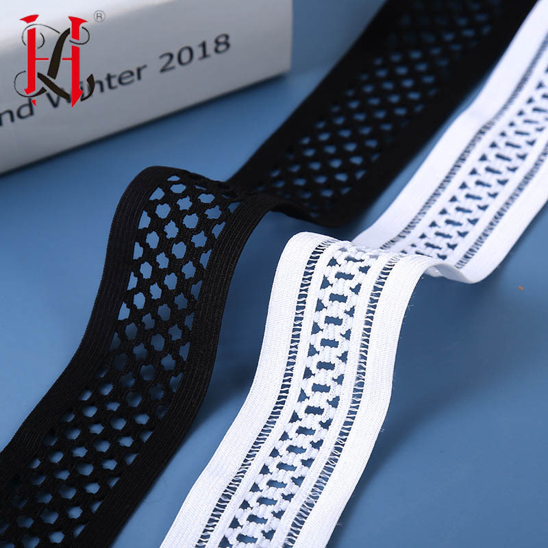 Manufacturers Supply Elastic Mesh Elastic Yoga Belt Hollow Knit Elastic Belt Clothing Belt Accessories Specification drawing