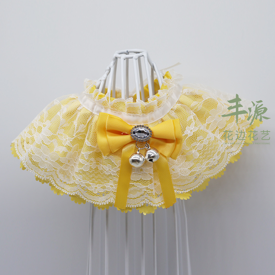 Factory Direct Sales Pink Pet Bow Princess Wind Green Bib Cat Dog Clothing Pet Accessories Clothing details Picture