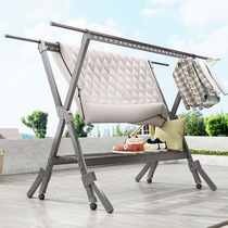 Drying rack floor folding indoor outdoor balcony home telescopic outdoor cool clothes rack drying quilt special objects