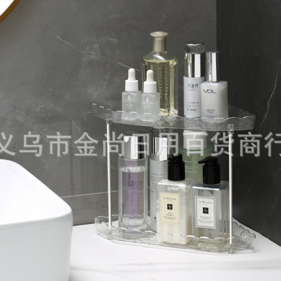 ins风桌面置物架吧台茶水间卫浴收纳架多层书桌化妆品杂物整理架