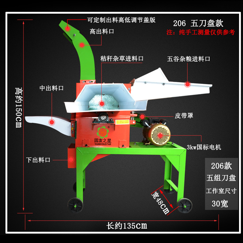 畜牧养殖业机/秸秆饲料铡草机/粉碎揉丝一体机细节图