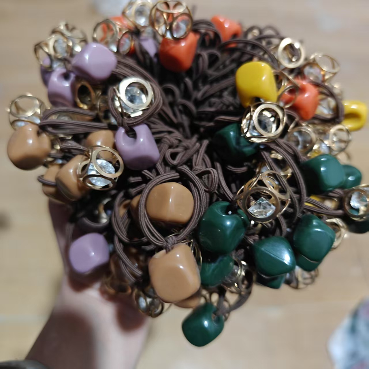 Office selection of hair ties, mixed hair ties, self-selected styles, children's rubber bands, adult hair ties, hair bands, 1 yuan mixed hair bands Specification image