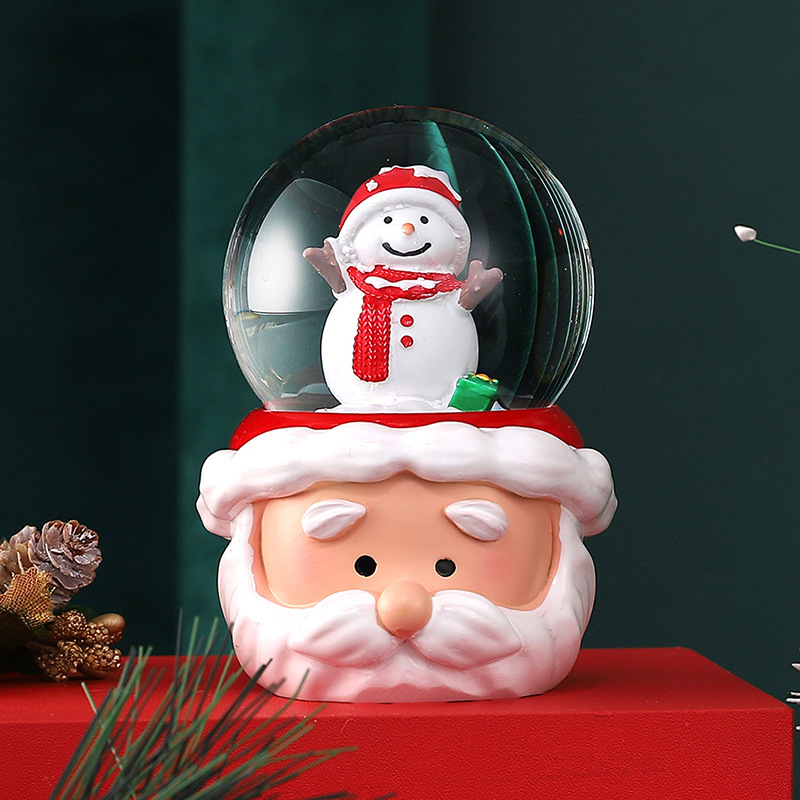 New Christmas Hot Luminous Crystal Ball Resin Crafts Snow Ball Santa Claus Decorative Light Gift (To Store To Discuss) Application Scenario