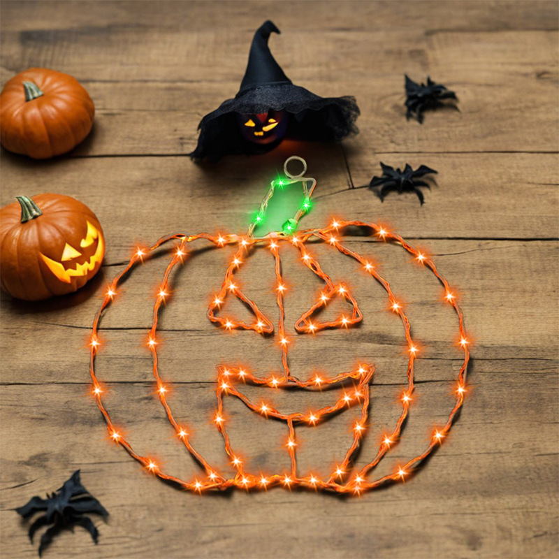 Cross-border new festival lights, Halloween window display lights, indoor and outdoor decorative lights, Ghost Festival decoration, waterproof ironwork shaped lights details Picture