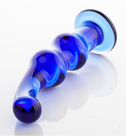 Sapphire blue glass crystal anal plug, anal expansion and massage device, adult sexual product, masturbation device details Picture