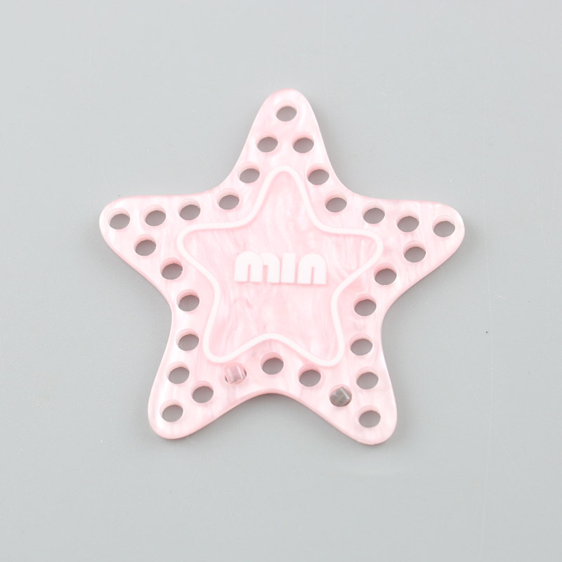 DIY饰品配件  亚克力多孔爱心挑心五角星形吊坠钥匙扣包包链挂件详情17