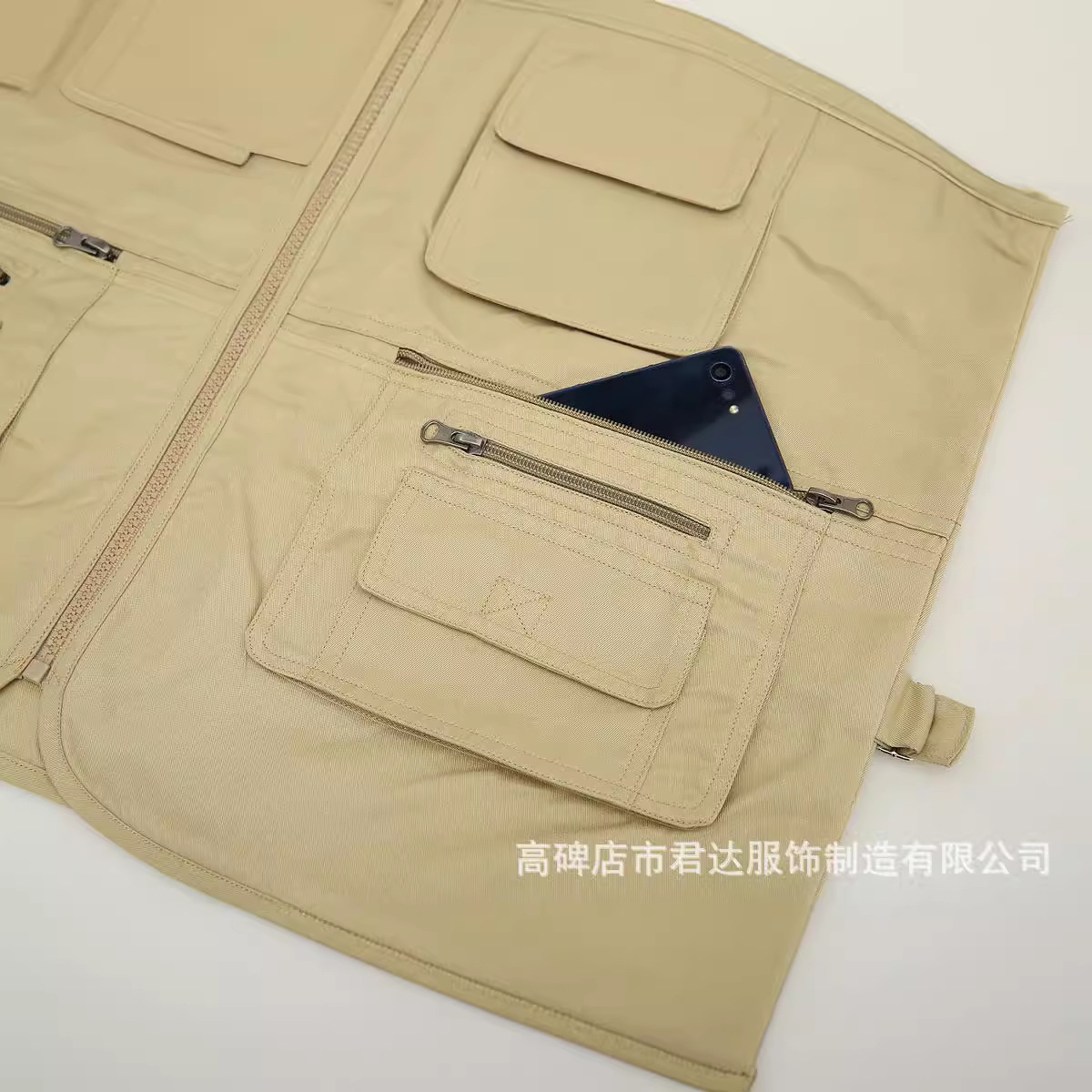 Cross-border wholesale of khaqiduo pocket vests for men, fishing, mountaineering, photography, casual vests and waistcoats Specification image