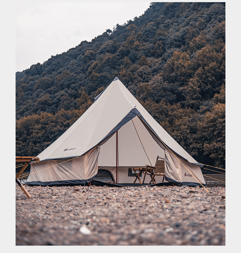 Outdoor picnic multi-person Indian waterproof family tent, light luxury yurt, camping sun protection Oxford fabric large tent pic 7