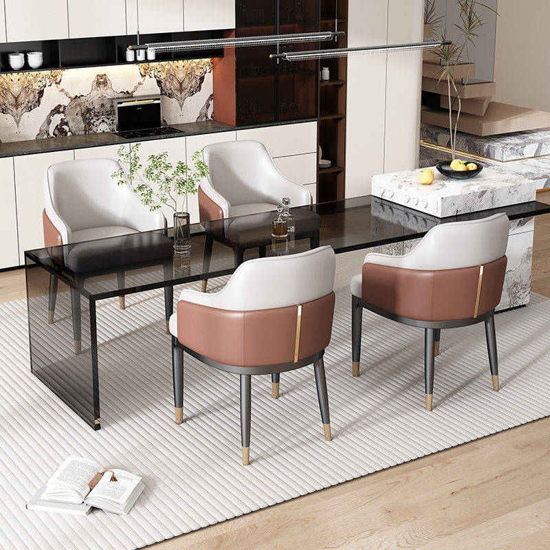 意式餐厅椅猫爪皮革餐桌凳子靠背现代高级感酒店简约洽谈椅极简凳子家具餐椅复古椅子椅子详情图5
