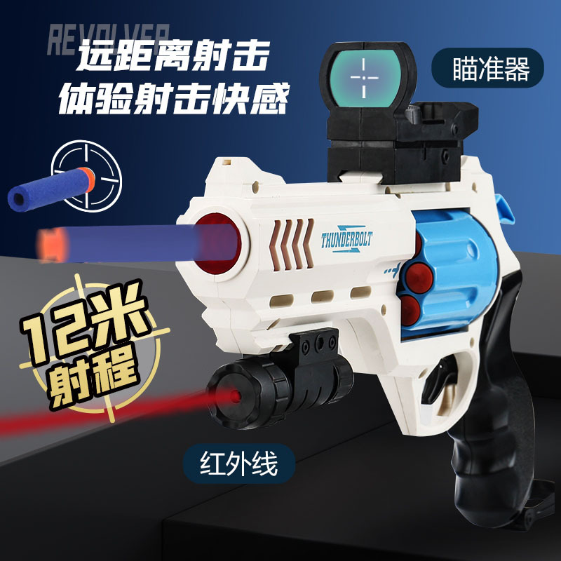 The 2023 new children's toy revolver soft bullet gun is a cool and stylish high-end toy soft bullet gun for both boys and girls details Picture