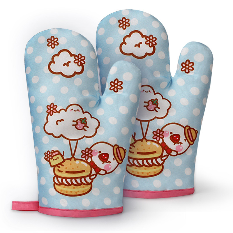 Kitchen oven mitts heat insulation, heat protection, thickening, high temperature and heat protection special baking tools silicone microwave oven mitts