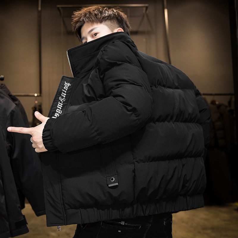 2022 New men's down cotton-padded jacket, warm coat, teenagers' cotton-padded jacket, cool stand-up collar, winter thickened cotton-padded jacket for men Application Scenario