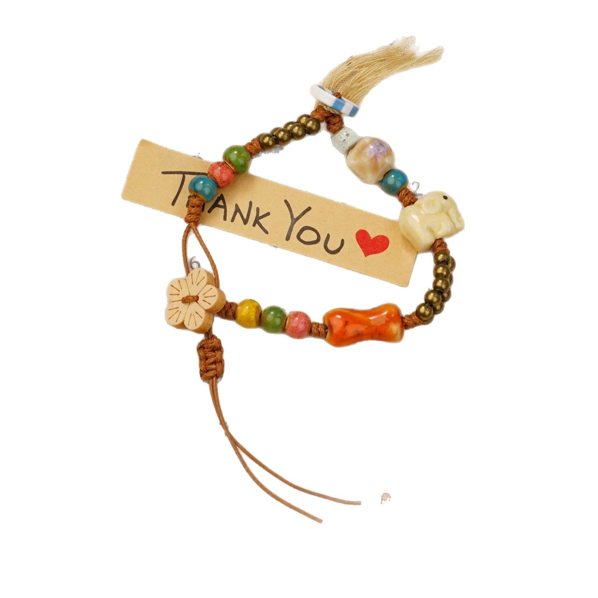 Jingdezhen ceramic bracelet gifts, hand-woven one-meter porcelain, fresh and simple new Chinese style for girls, wholesale for students Item Picture