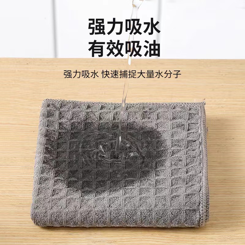 Waffle cloth wholesale, thickened and enlarged decontamination dishcloths, microfiber cleaning cloths, bar counter special scouring pads Application Scenario
