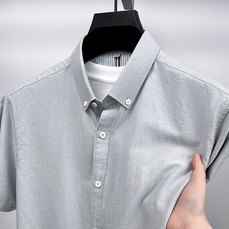 Cross-border pure cotton short-sleeved shirt for men 2025 Summer new style, lapel, breathable, casual and versatile fashionable men's shirt Application Scenario