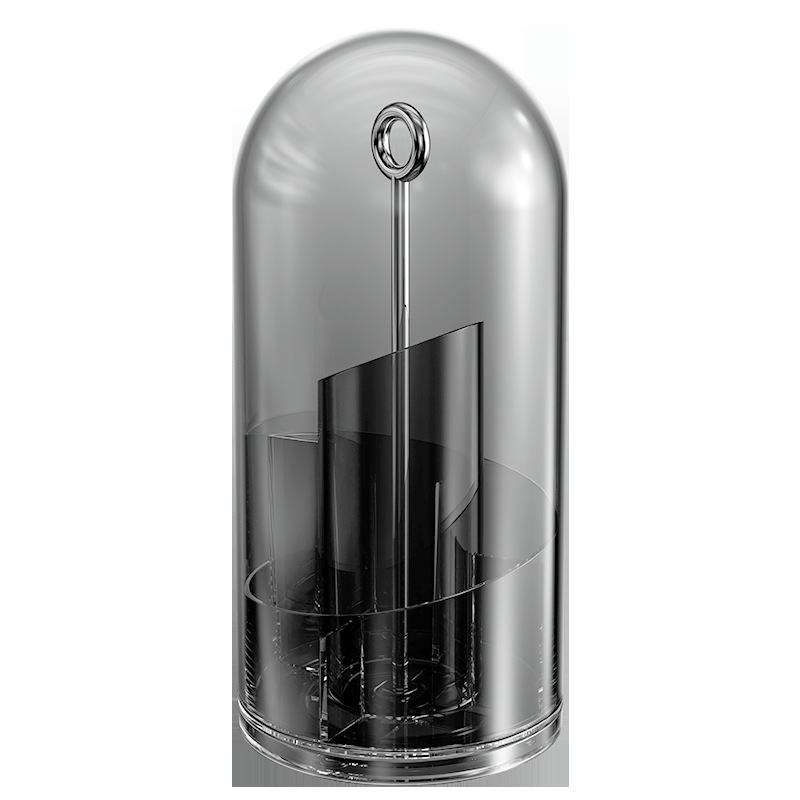 High-end light luxury rotating makeup brush storage cylinder, brush bucket storage box, desktop dust-proof eyeshadow brush, cosmetics eyebrow pencil Item Picture