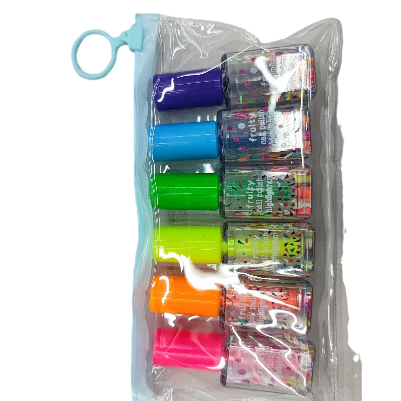 Scented Nail Polish Bottle Shape Pvc Bag Inclined Head Macaron Color Classic Color Mini Highlighter 6 Colors Item Picture