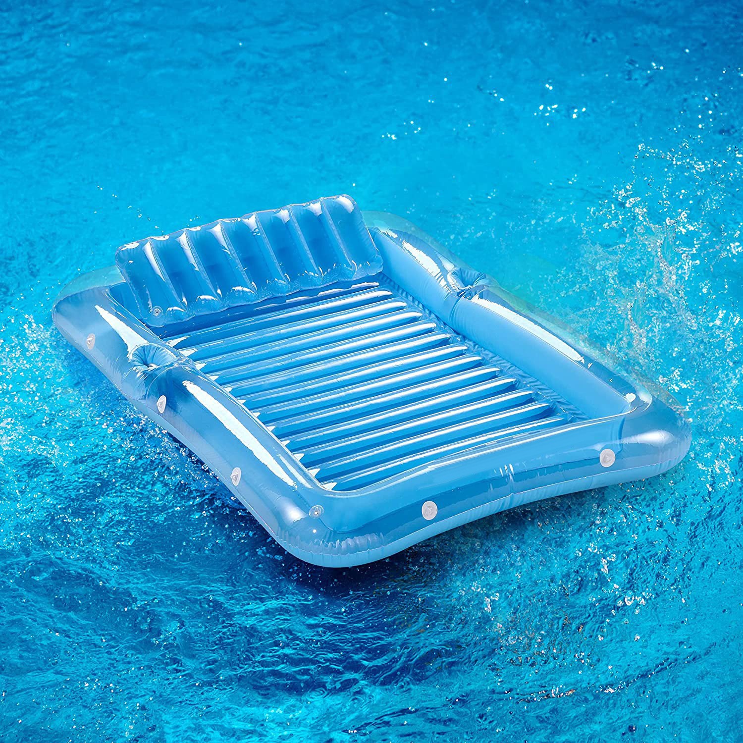 双人浮床/成人泳池躺椅/浮床/浮排/水上浮排产品图