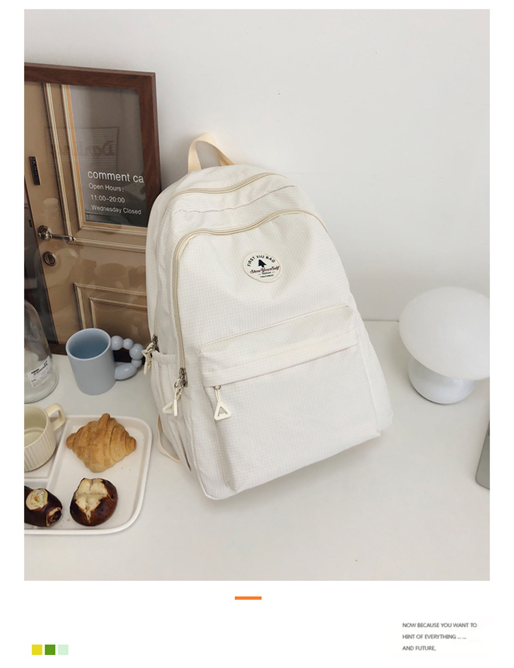 简约书包百搭女日系ins学生包初中高中双肩包大容量校园甜美背包详情43