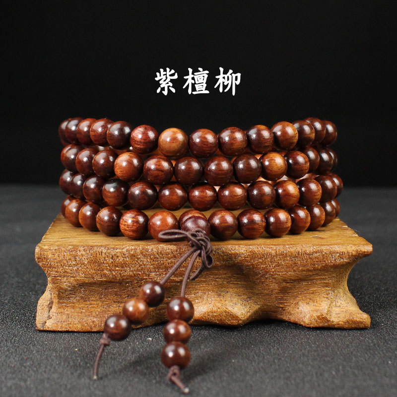 文玩手串108颗檀香佛珠各种檀木念珠男士手链绿檀木黑檀木老山檀详情25