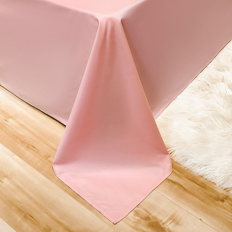 Ins Spring And Summer Solid Color Double Cotton Four-Piece Set Simple Plain Cotton Embroidered Flower Bed Sheet And Quilt Set For Bed Application Scenario
