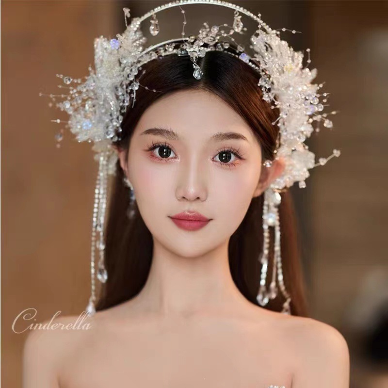 Crown Tiara Set Sparkly Headband Hair Accessories details Picture