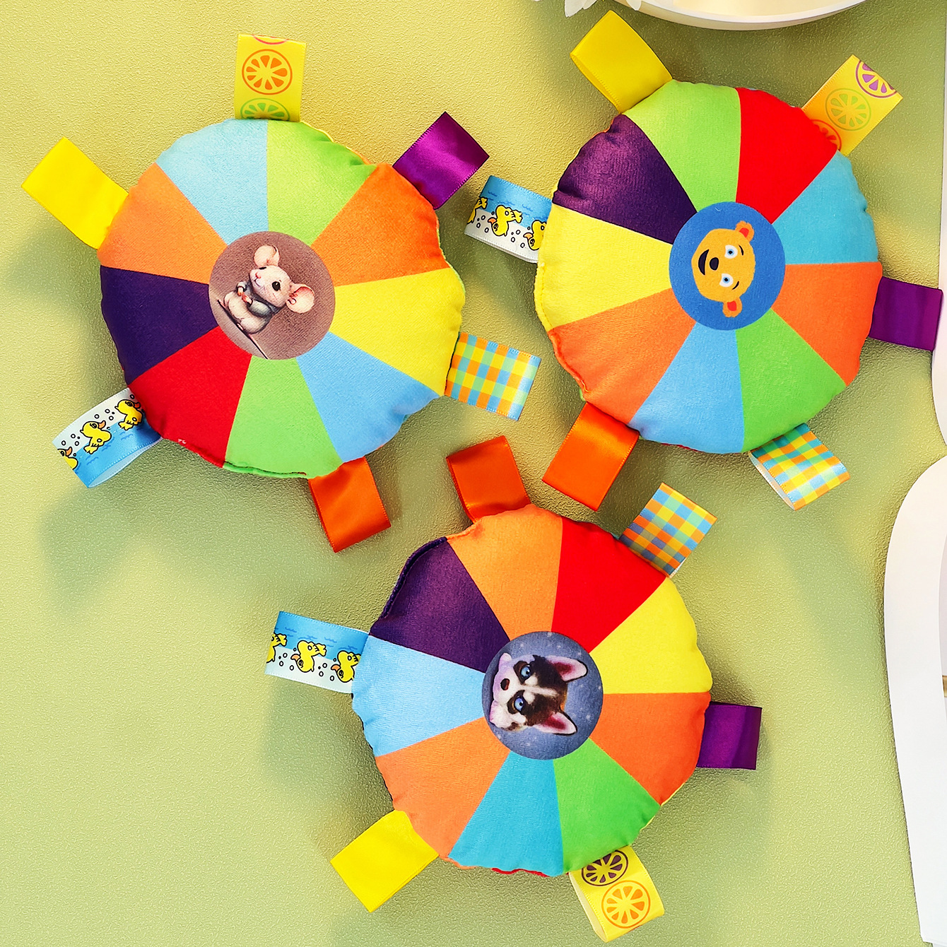 Dog frisbee toys, plush sound-making interaction, dog frisbee, teeth grinding, biting resistant, pet border Collie training, dog training specialized