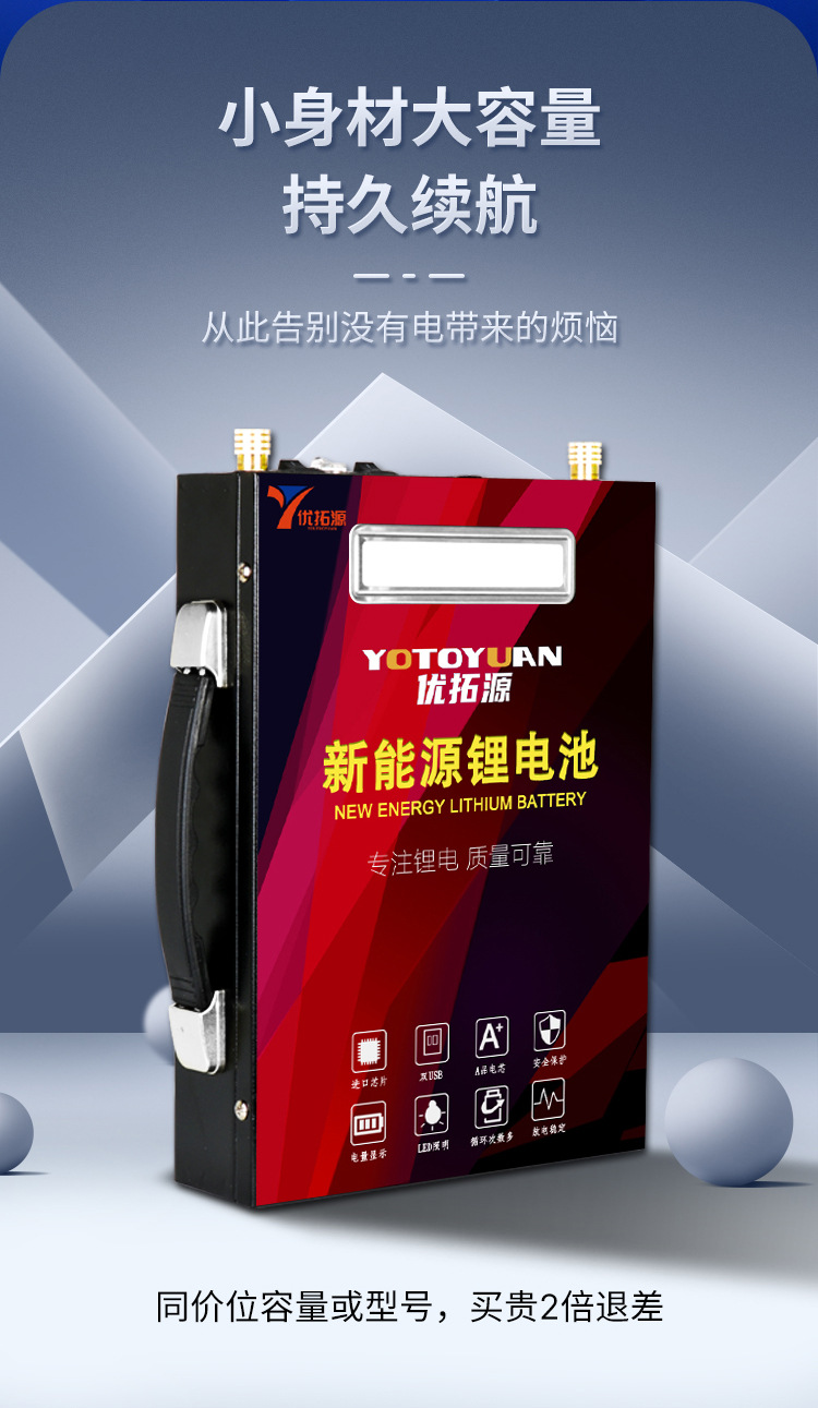 Wholesale of portable outdoor large-capacity 12V lithium battery ternary polymer mobile power banks, electrical and electronic batteries pic 6