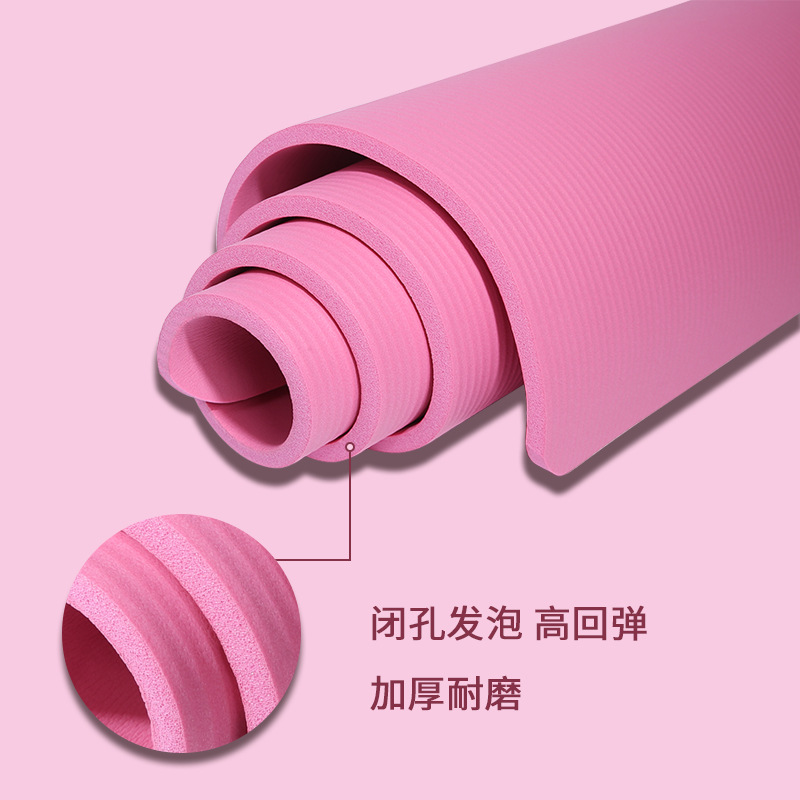Nbr Yoga Mat Foreign Trade High Density Foam Mat Multi-Color Widening And Thickening Women Dance Fitness Training Mat Logo Specification drawing