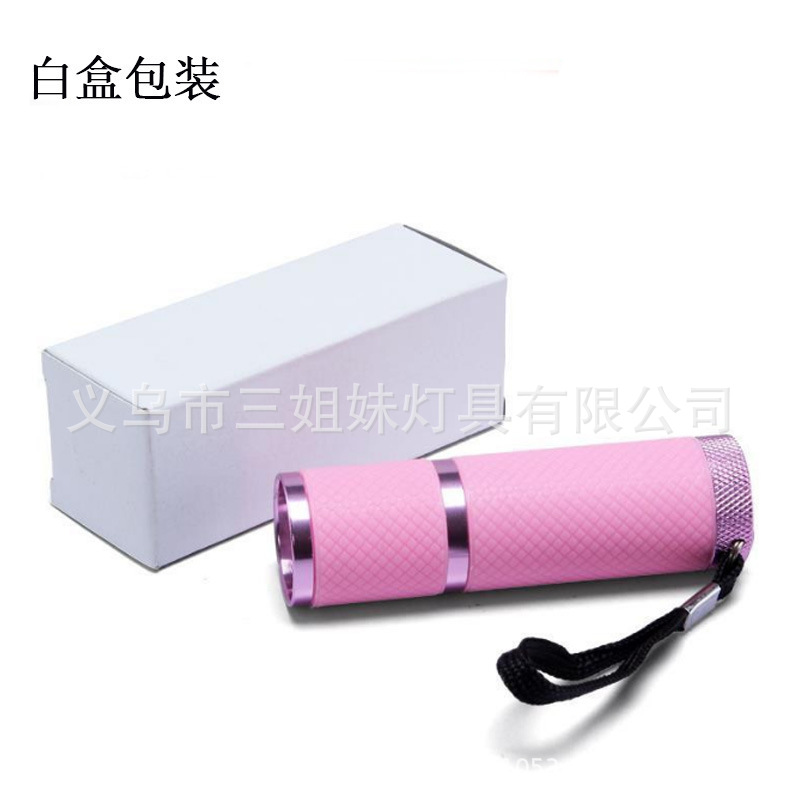 The new 9LED fluorescent flashlight UV fluorescent agent inspection scorpion lamp comes in four colors with white light illumination and multiple functions pic 3