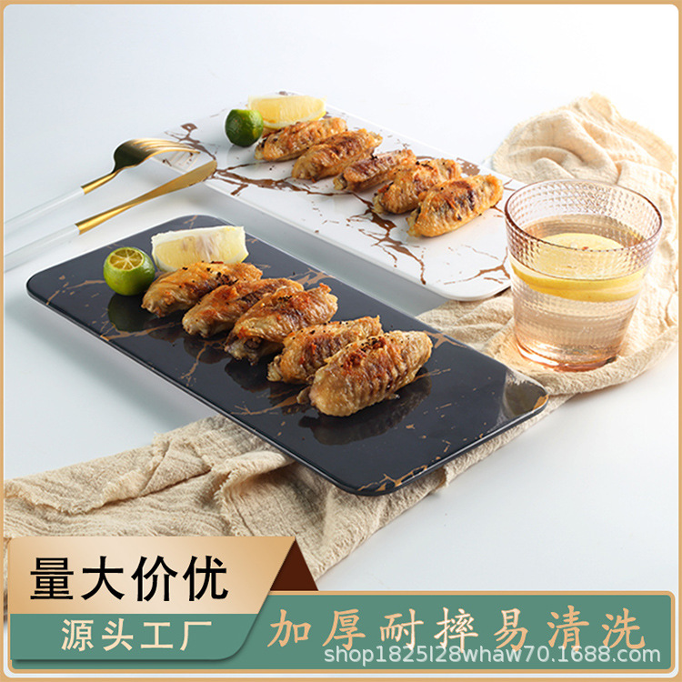 Restaurant commercial melamine tableware, Nordic plates, snack plates, cold dish plates, restaurant dining plates, plates, and snack plates Specification image