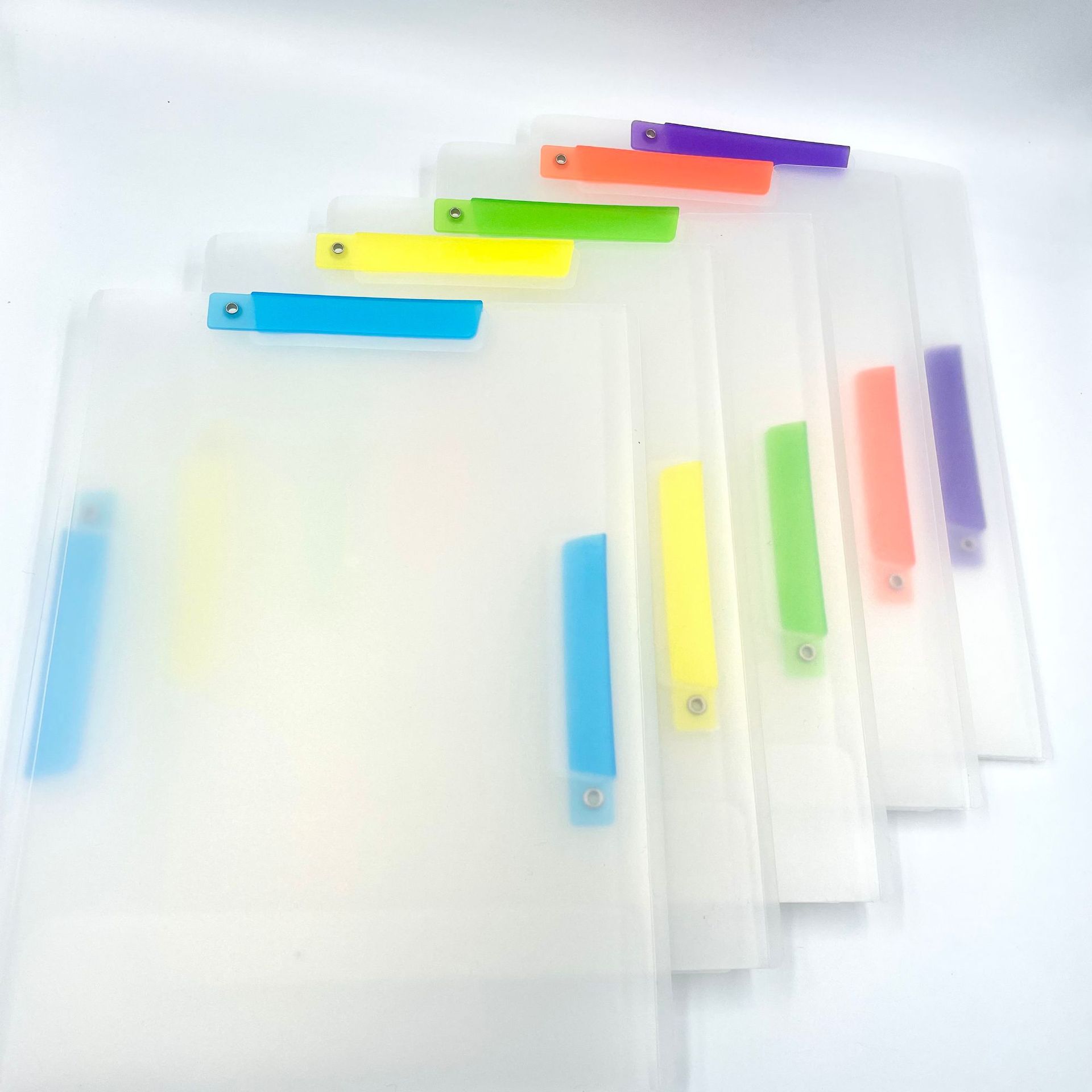 A3A4三折叠透明彩色学生试卷夹旋转拉杆夹收纳册大试卷开学季