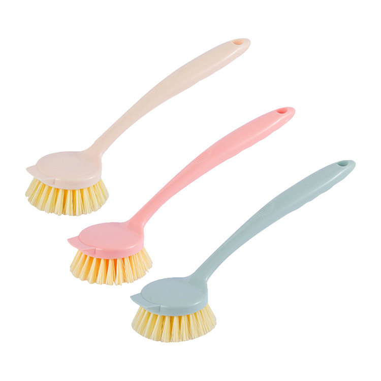 Factory wholesale 1805 model household cleaning tools, cleaning brushes with steel wool balls and handles, new pot spatula brushes