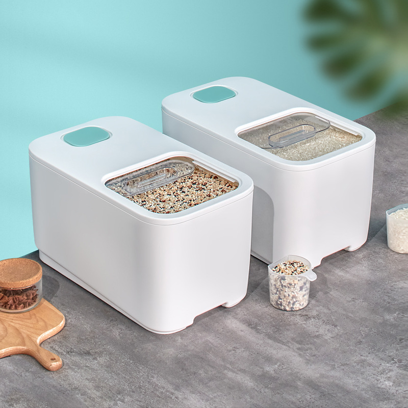New household sealed, insect-proof and moisture-proof multi-functional rice bucket for storing grains and flour Specification drawing