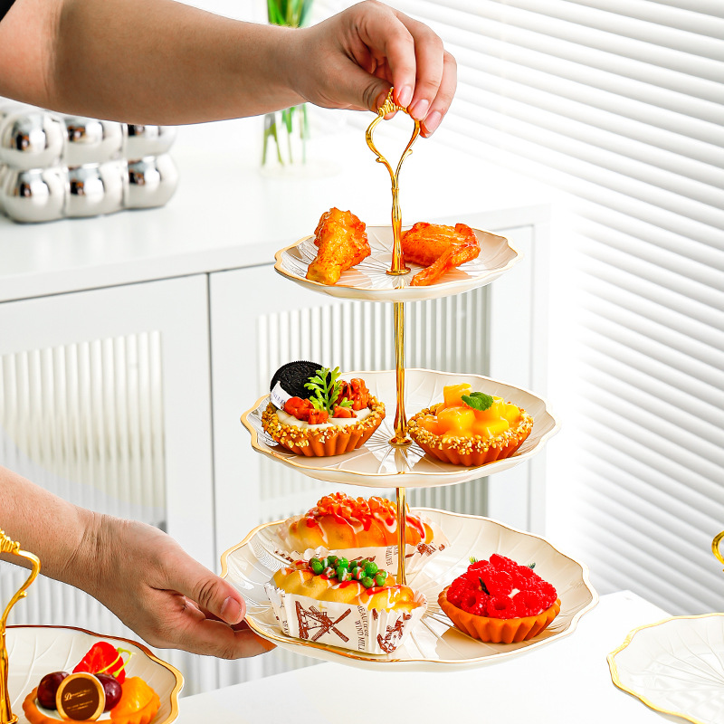 Cross-Border Lotus Fruit Tray Living Room Home Candy Tray Front Desk Snack Tray Beauty Salon Snack Fruit Skewer Plate details Picture