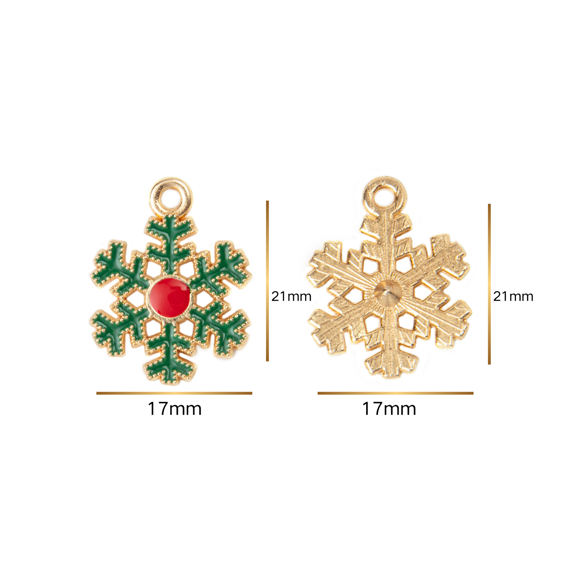 Christmas European and American diy alloy pendants, snowflake oil drop earrings, bracelets, keychains, small pendants, diy jewelry accessories details Picture