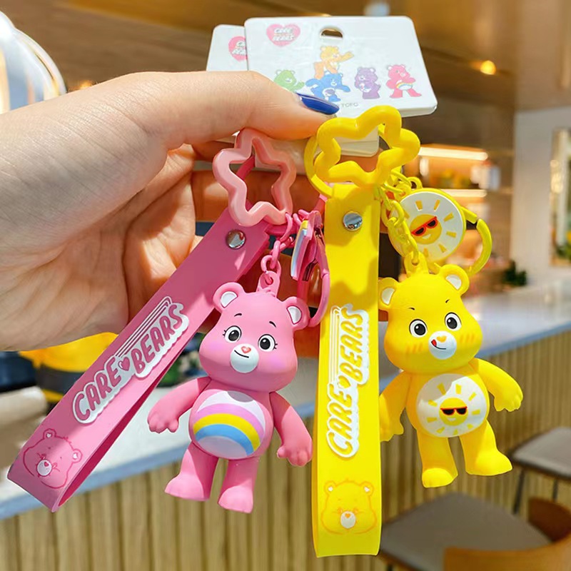 Genuine love bear keychain couple bag pendant, Korean version Instagram cartoon Internet celebrity cute doll, car key chain Application Scenario