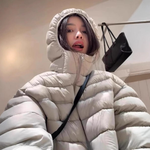 灰色排骨羽绒服女秋冬轻薄外套2025新款保暖羽绒内搭上衣韩系穿搭