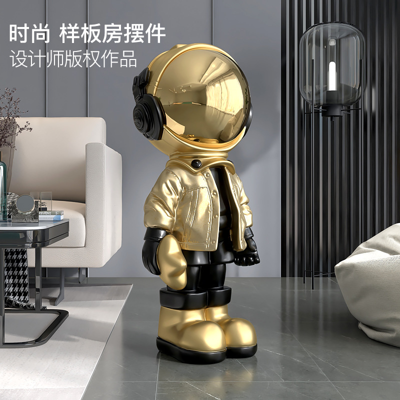 创意太空人客/大型落地沙发电视柜/轻奢家居装饰品宇航员产品图