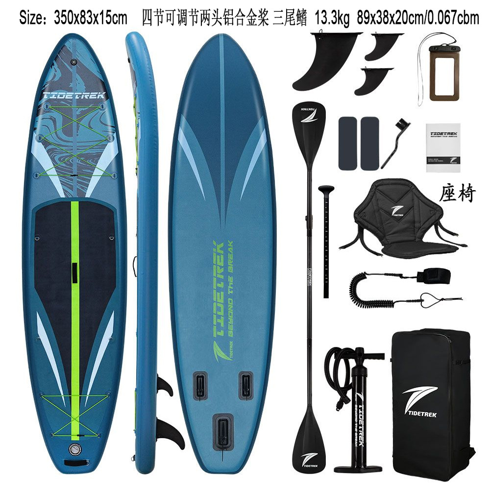 Green Light Forest Inflatable Stand-up Paddleboard Set with accessories, backpack, adjustable paddle, SUP surfboard pic 17