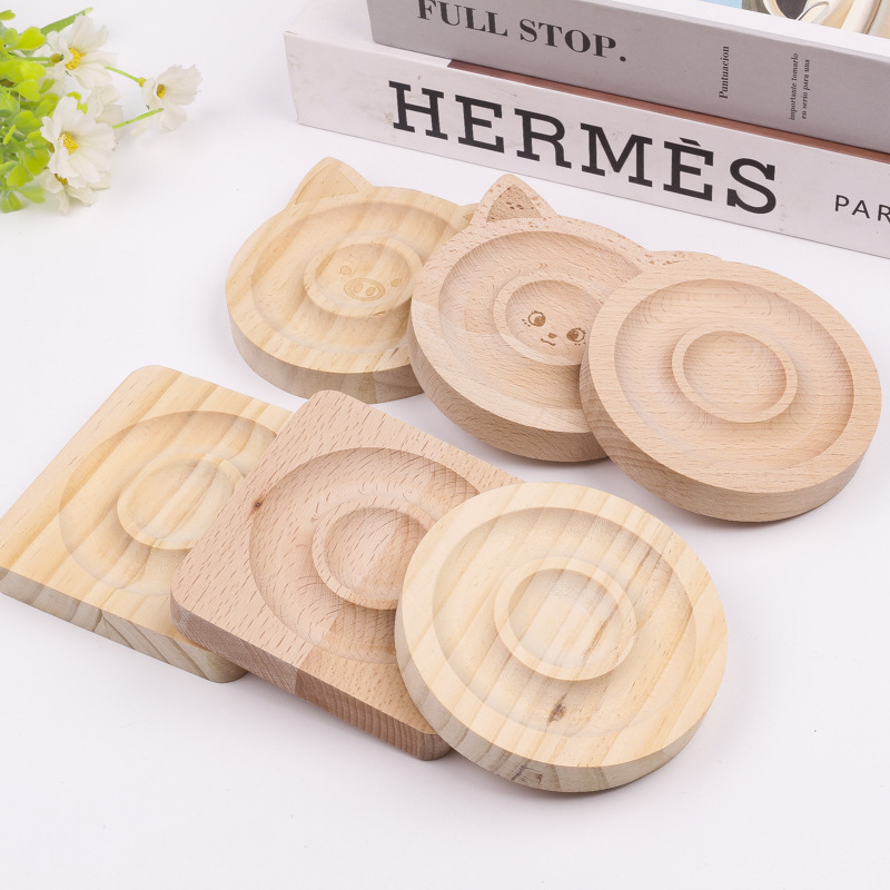 Solid wood jewelry display plate, fashionable and simple wooden bracelet display design plate, sample wooden bracelet display stand wholesale details Picture