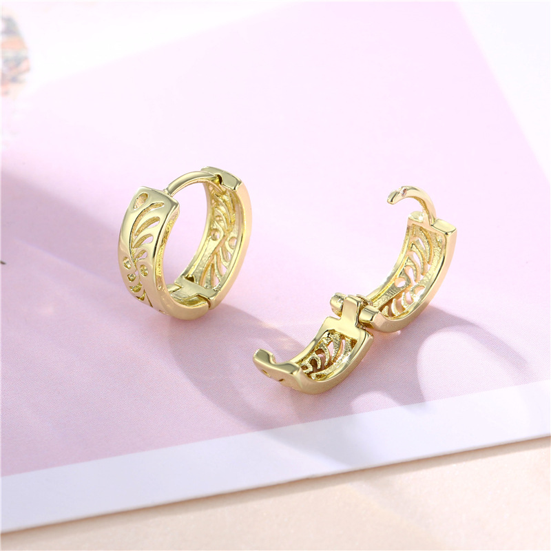 European And American Cross-Border Jewelry Retro Hollow Geometric Ear Buckle Jewelry National Style Simple Punk Ear Pattern Earrings Popular Jewelry Fashion Earrings Korean Version Item Picture